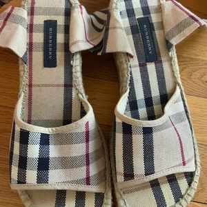 Burberry tie up sandals
